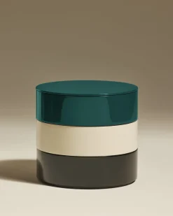 New Boite ronde à bijoux Totem - Bleu Sarah Objets & Déco