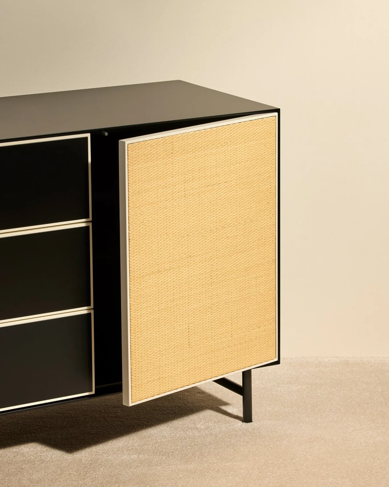 Clearance Enfilade Essence - Noir Meubles Et Bureaux