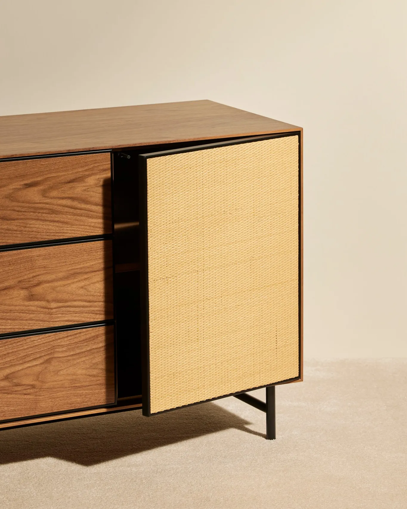 Outlet Enfilade Essence - Noyer Meubles Et Bureaux