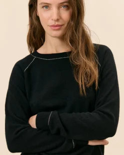 Discount Pull Orsay Col Rond Lurex - Noir Hauts