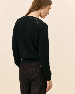 Discount Pull Orsay Col Rond Lurex - Noir Hauts