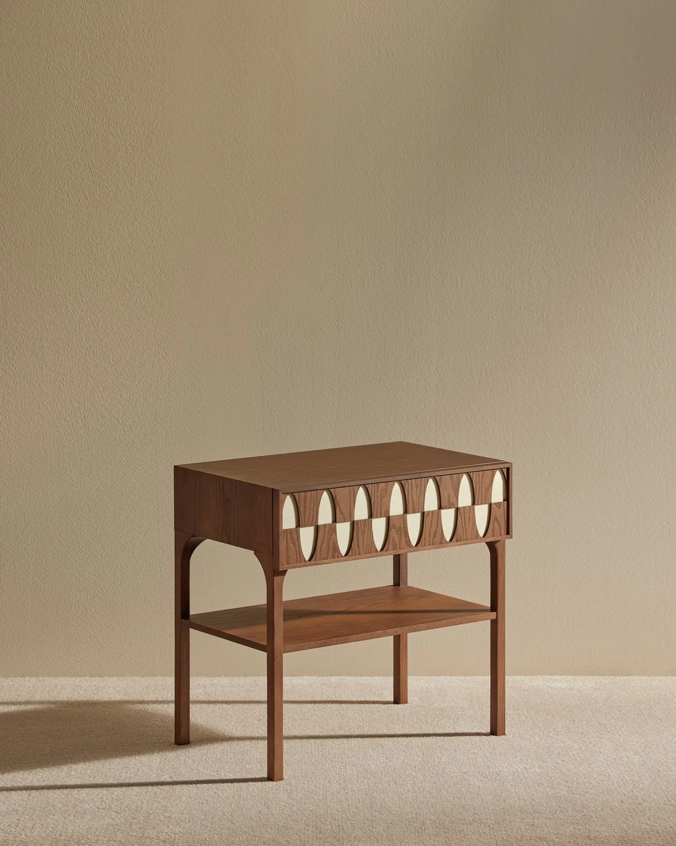Best Table de chevet Ecailles - Noyer Tables D'Appoint Et Chevets
