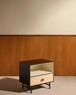 Outlet Table de chevet Essence - Noir Tables D'Appoint Et Chevets