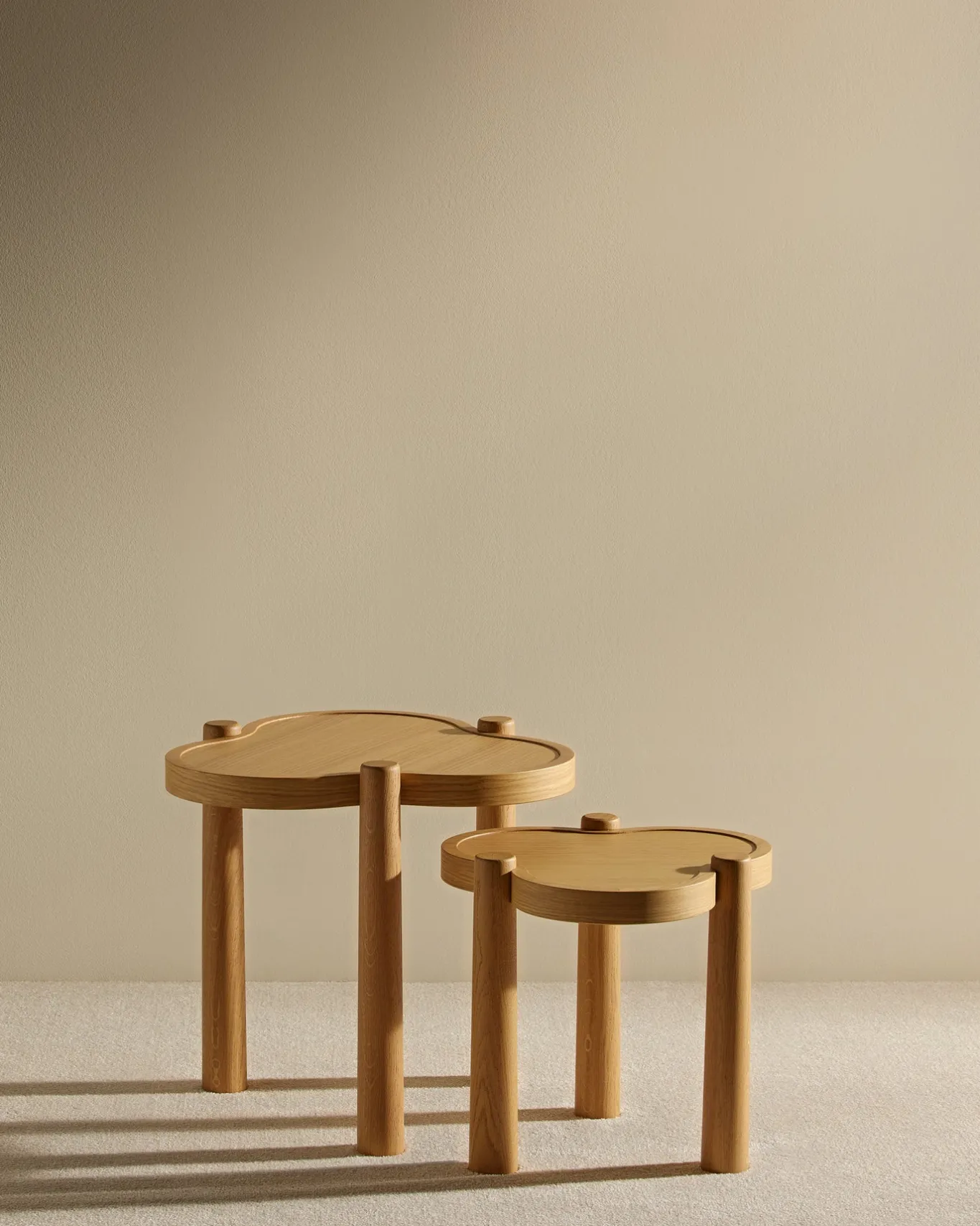 Outlet Table Gigogne Agape - Chêne Tables D'Appoint Et Chevets